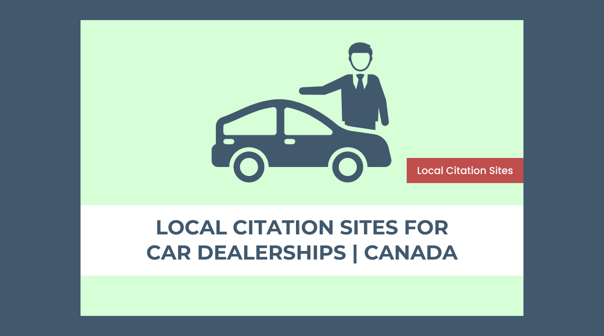 Local citation sites for car dealerships Canada Local citation sites for car dealerships in Canada
