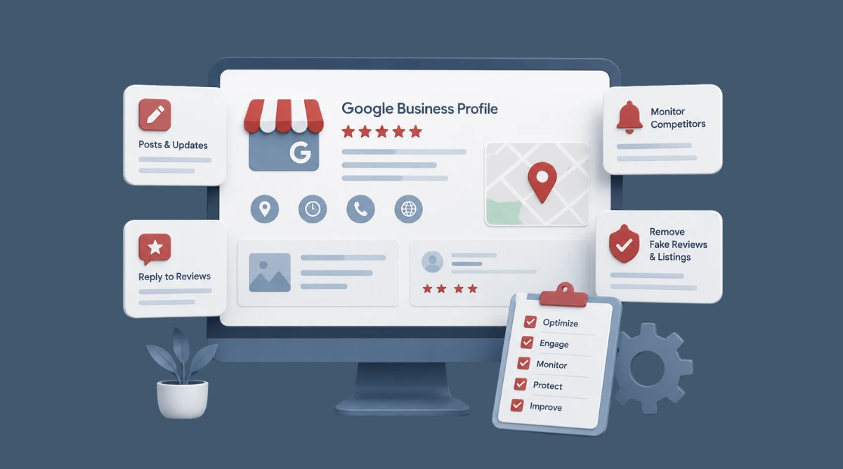 Google Business Profile management dashboard
