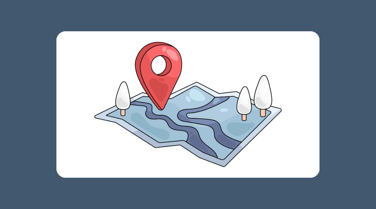 Map with location pin<br />
